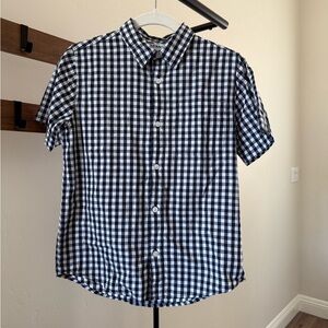 Boy’s Navy and White Checkered Shirt